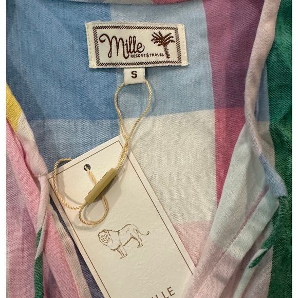 Mille 3/4 Sleeve Charlie Top in Pastel Plaid - NWT size S - Picture 5 of 7